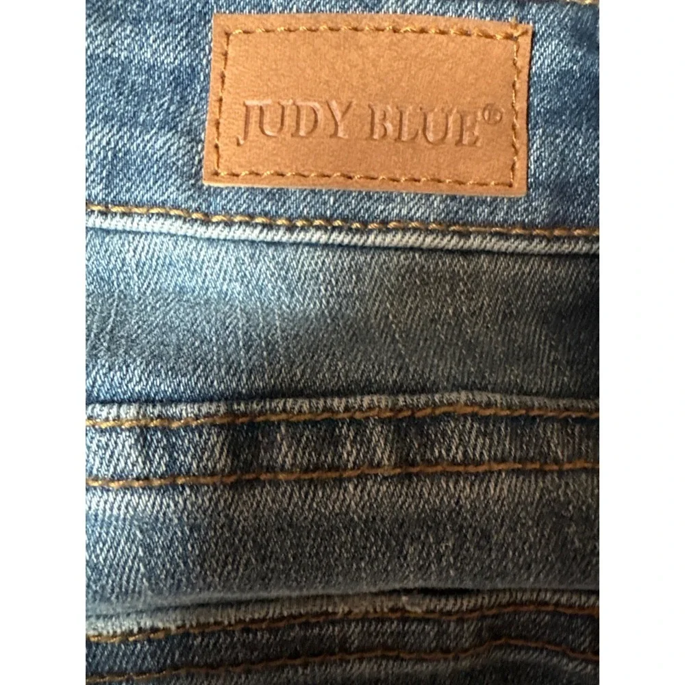 Judy Blue Jeans Women's Skinny Fit Distressed Buffalo Plaid Patch Size 13 31